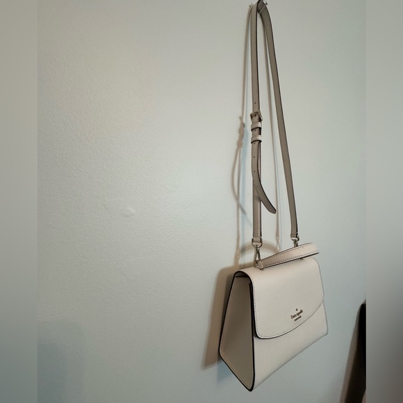 Pre Owned Kate Spade Darcy-top-handle-cross-body-light-ivory-bag- - Picture 3 of 9
